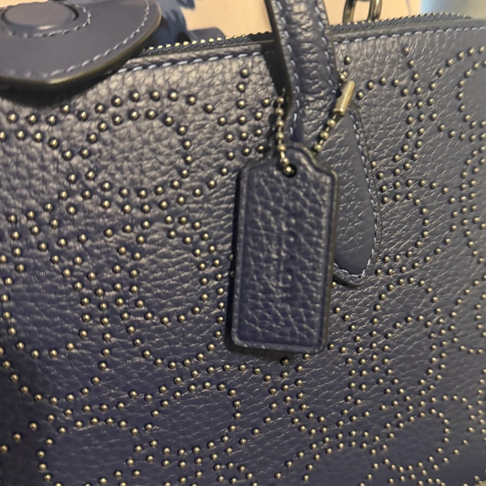 NWOT COACH leather bag COACH signature rivet Nina small tote bag shoulder bag - Picture 7 of 15